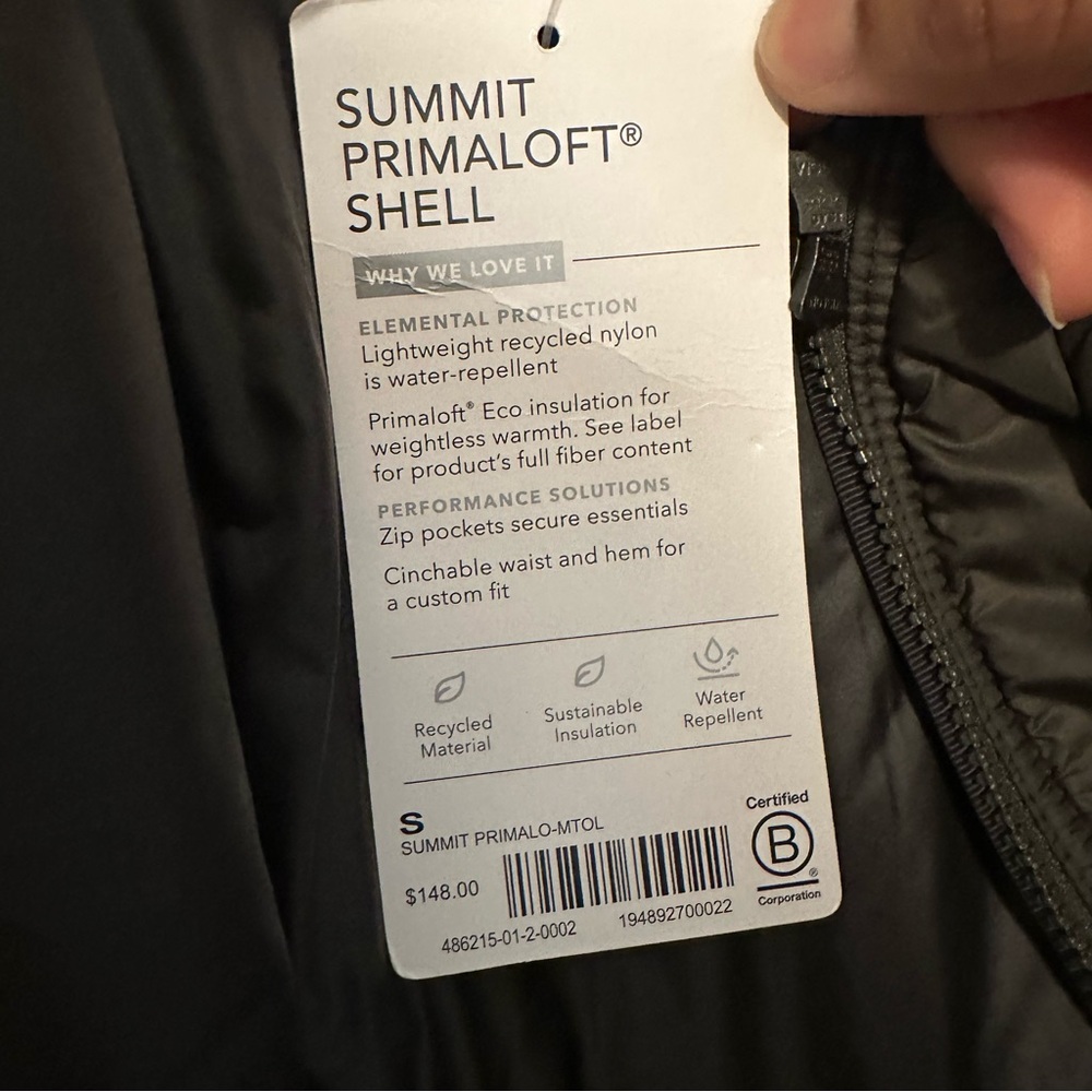 Athleta Summit Primaloft Shell - Picture 7 of 9